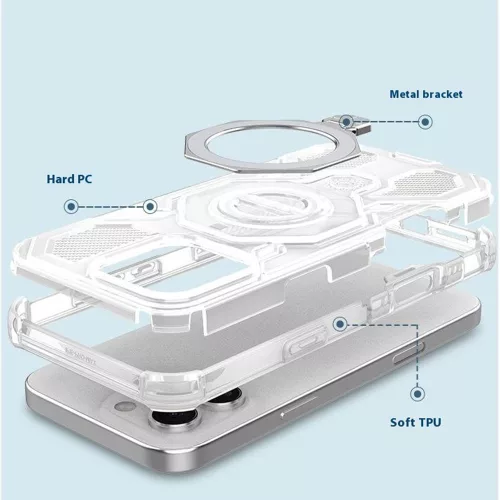 Techsuit - Carbon Shield PRO ütésálló tok - Samsung Galaxy S26 - Lila átlátszó