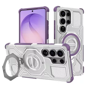   Techsuit - Carbon Shield PRO ütésálló tok - Samsung Galaxy S26 Ultra - Lila átlátszó