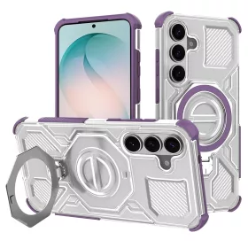   Techsuit - Carbon Shield PRO ütésálló tok - Samsung Galaxy S26 Plus - Lila átlátszó