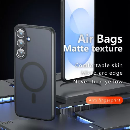 Techsuit - PureFrost MagSafe Ütésálló tok Ütésálló tok - Samsung Galaxy S26 - Matt fekete