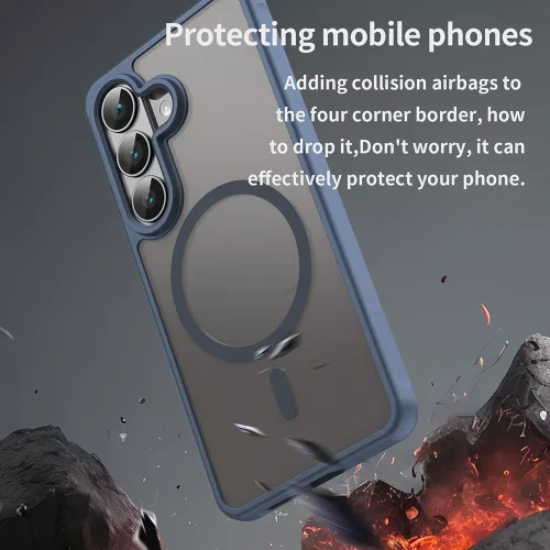 Techsuit - HaloFrost II MagSafe tok - Samsung Galaxy S26 - Sötétkék