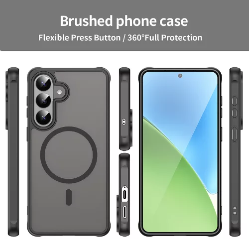 Techsuit - HaloFrost II MagSafe tok - Samsung Galaxy S26 Plus - Fekete