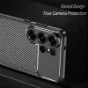 Techsuit - CarbonFiber szilikon tok - Samsung Galaxy S26 Ultra - Fekete