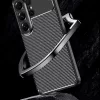 Techsuit - CarbonFiber szilikon tok - Samsung Galaxy S26 Ultra - Fekete
