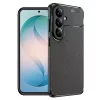 Techsuit - CarbonFiber szilikon tok - Samsung Galaxy S26 Plus - Fekete