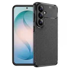   Techsuit - CarbonFiber szilikon tok - Samsung Galaxy S26 Plus - Fekete