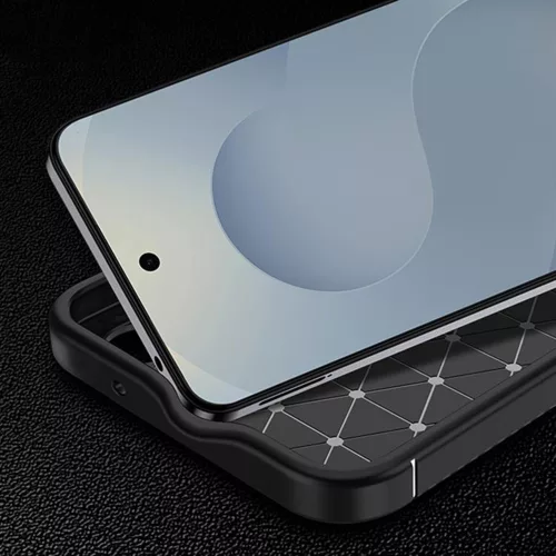 Techsuit - CarbonFiber szilikon tok - Samsung Galaxy S26 Plus - Fekete