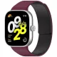 Techsuit - Watchband (W016) - Xiaomi Smart Band 10 Pro/9 Pro/8 Pro/Redmi Watch 4/Watch 5/Watch 6 - Wine Red / Black