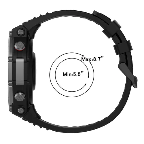 Techsuit - Watchband (W067) - Amazfit T-Rex 3 - Black