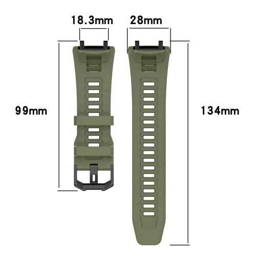 Techsuit - Watchband (W067) - Amazfit T-Rex 3 - Green