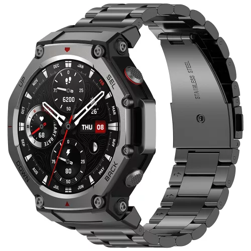 Techsuit - Watchband (W010) - Amazfit T-Rex 3 - Fekete