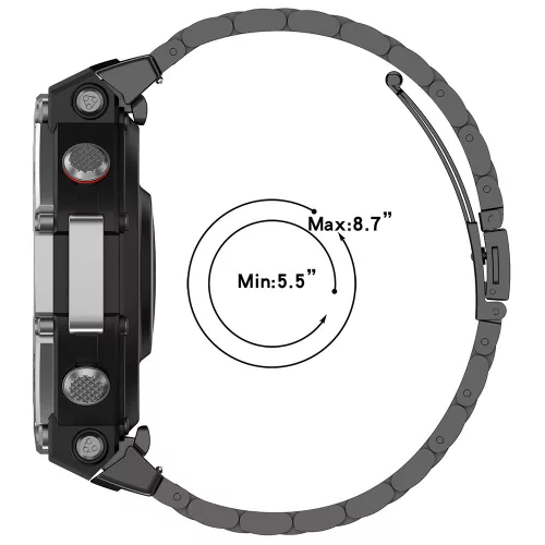 Techsuit - Watchband (W010) - Amazfit T-Rex 3 - Fekete
