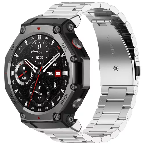 Techsuit - Watchband (W010) - Amazfit T-Rex 3 - Silver