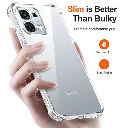 Techsuit - Shockproof Átlátszó Ütésálló Szilikon tok - Oppo A6 Pro 4G / A6 Pro 5G - Átlátszó