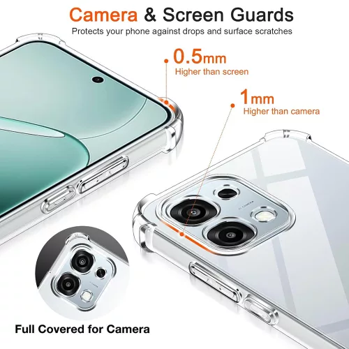 Techsuit - Shockproof Átlátszó Ütésálló Szilikon tok - Oppo A6 Pro 4G / A6 Pro 5G - Átlátszó