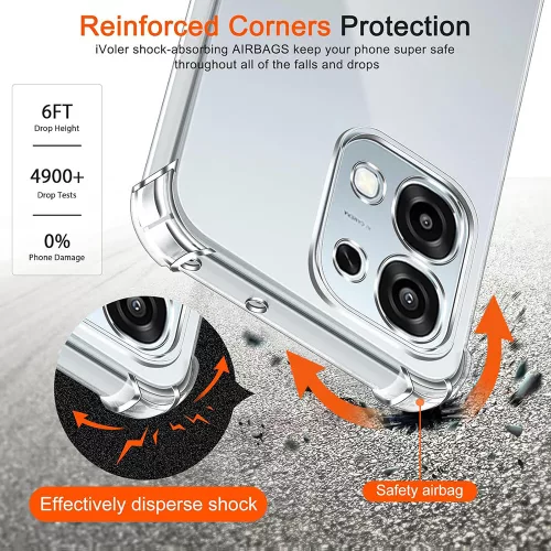 Techsuit - Shockproof Átlátszó Ütésálló Szilikon tok - Oppo A6 Pro 4G / A6 Pro 5G - Átlátszó