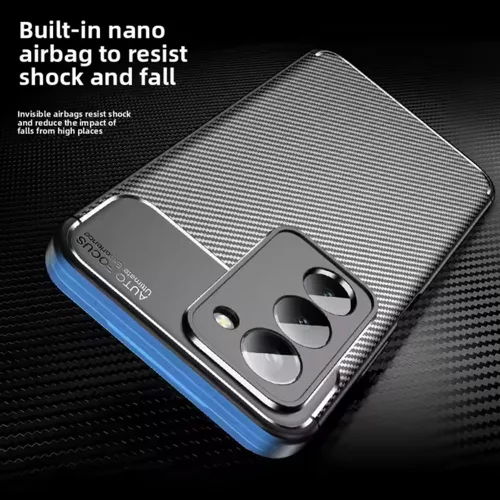 Techsuit - CarbonFiber szilikon tok - Xiaomi Redmi 15 4G / Redmi 15 5G - Fekete
