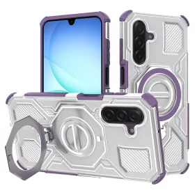   Techsuit - Carbon Shield PRO ütésálló tok - Samsung Galaxy A17 5G / A17 4G / M17 / F17 - Lila átlátszó