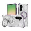 Techsuit - Carbon Shield PRO ütésálló tok - Samsung Galaxy A56 5G - Lila átlátszó