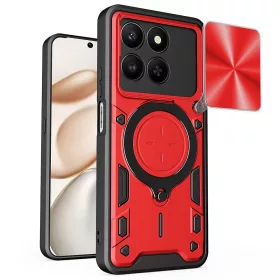   Techsuit - CamGuard Pro ütésálló tok - Honor 400 Smart 5G / 400 Smart 4G / X7d 4G - Piros