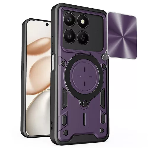 Techsuit - CamGuard Pro tok ütésálló tok - Honor 400 Smart 5G / 400 Smart 4G / X7d 4G - Lila
