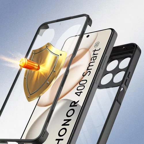 Techsuit - ColorVerse 360 tok kijelzővédővel - Honor 400 Smart 5G / 400 Smart 4G / X7d 4G - Fekete