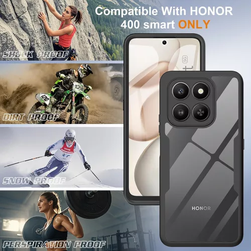 Techsuit - ColorVerse 360 tok kijelzővédővel - Honor 400 Smart 5G / 400 Smart 4G / X7d 4G - Fekete