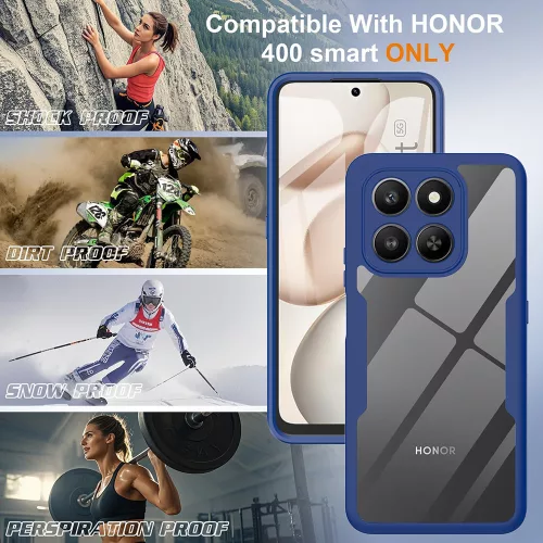 Techsuit - ColorVerse 360 tok kijelzővédővel - Honor 400 Smart 5G / 400 Smart 4G / X7d 4G - Kék