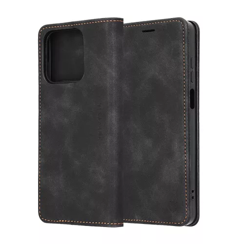 Techsuit - Confy Cover kinyitható tok - Honor X5c Plus - Fekete