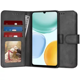   Techsuit - Diary Book kinyitható tok - Honor X5c Plus - Fekete