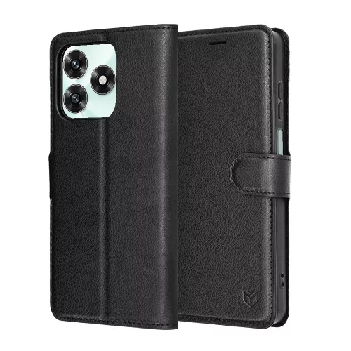 Techsuit - Leather Folio kinyitható tok - Honor X5c Plus - Fekete
