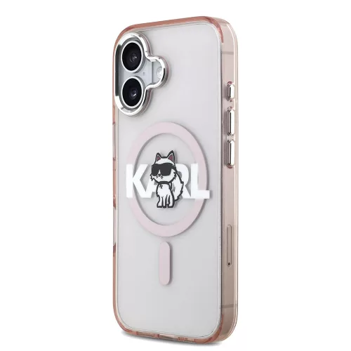 Karl Lagerfeld - IML Choupette Sketch Logo MagSafe (KLHMP17SHGCHGKBP) - iPhone 17 - Pink