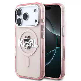   Karl Lagerfeld - IML Choupette Sketch Logo MagSafe (KLHMP17LHGCHGKBP) - iPhone 17 Pro - Pink