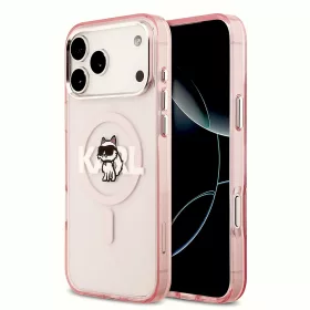   Karl Lagerfeld - IML Choupette Sketch Logo MagSafe (KLHMP17XHGCHGKBP) - iPhone 17 Pro Max - Pink