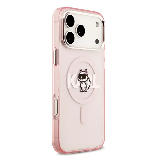 Karl Lagerfeld - IML Choupette Sketch Logo MagSafe (KLHMP17XHGCHGKBP) - iPhone 17 Pro Max - Pink