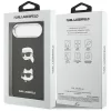 Karl Lagerfeld - FW Grained Karl & Choupette Heads Pins & Logo (KLHCP17MPSFDHPOK) - iPhone 17 Air - Black