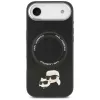 Karl Lagerfeld - Leather Karl & Choupette Pins MagSafe (KLHMP17MPSMLRKCK) - iPhone 17 Air - Black