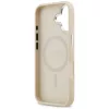 Guess - Keménytok Háromszög Logó MagSafe (GUHMP17SPSDTSCME) - iPhone 17 - Bézs