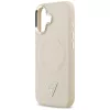 Guess - Keménytok Háromszög Logó MagSafe (GUHMP17SPSDTSCME) - iPhone 17 - Bézs