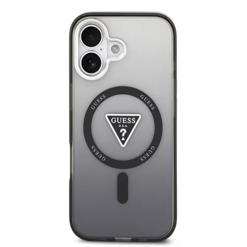 Guess - IML Átmenetes Háromszög Logó MagSafe (GUHMP17SHGTMLCGK) - iPhone 17 - Fekete