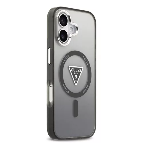Guess - IML Átmenetes Háromszög Logó MagSafe (GUHMP17SHGTMLCGK) - iPhone 17 - Fekete