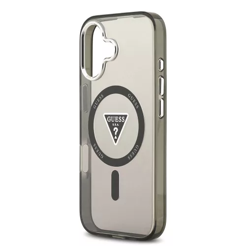 Guess - IML Átmenetes Háromszög Logó MagSafe (GUHMP17SHGTMLCGK) - iPhone 17 - Fekete