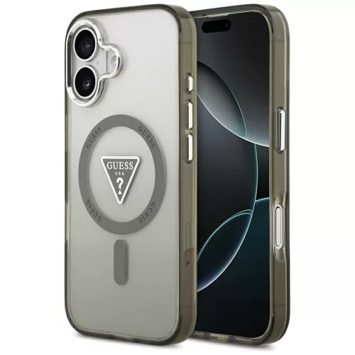 Guess - IML Átmenetes Háromszög Logó MagSafe (GUHMP17SHGTMLCGA) - iPhone 17 - Khaki