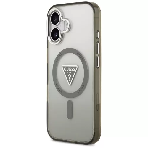Guess - IML Átmenetes Háromszög Logó MagSafe (GUHMP17SHGTMLCGA) - iPhone 17 - Khaki