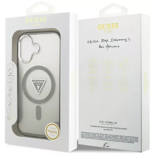 Guess - IML Átmenetes Háromszög Logó MagSafe (GUHMP17SHGTMLCGA) - iPhone 17 - Khaki