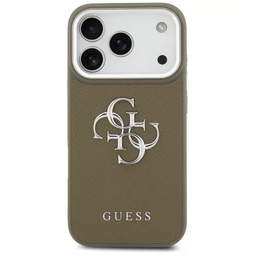 Guess - Keménytok Nagy 4G Klasszikus Logó (GUHCP17LPG4SMCEW) - iPhone 17 Pro - Barna