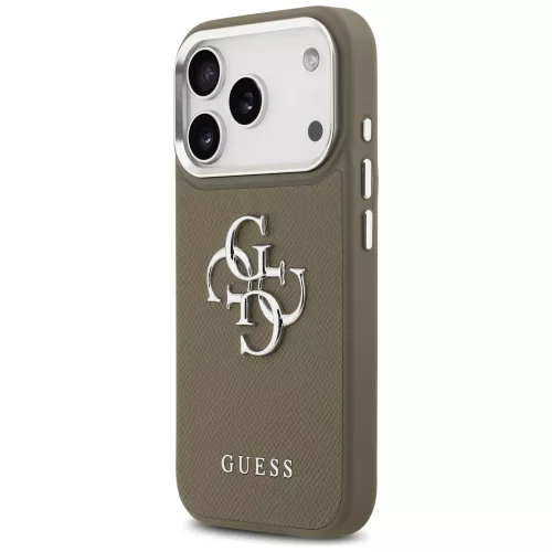 Guess - Keménytok Nagy 4G Klasszikus Logó (GUHCP17LPG4SMCEW) - iPhone 17 Pro - Barna