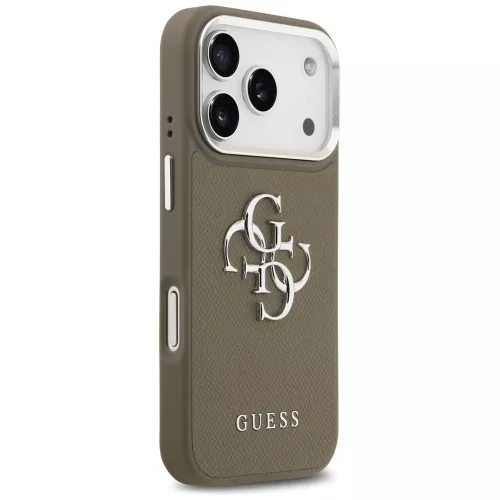 Guess - Keménytok Nagy 4G Klasszikus Logó (GUHCP17LPG4SMCEW) - iPhone 17 Pro - Barna
