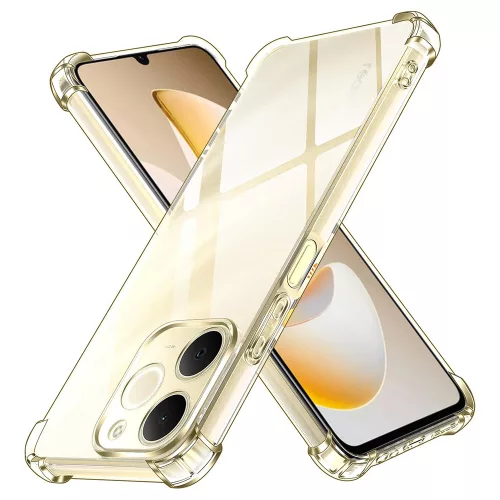 Techsuit - Shockproof Átlátszó Ütésálló Szilikon tok - Realme Note 70T - Átlátszó