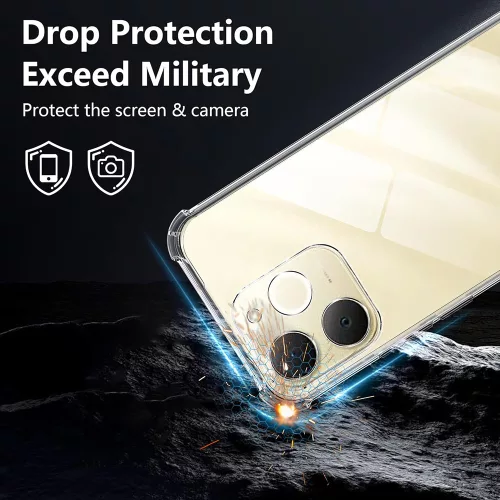 Techsuit - Shockproof Átlátszó Ütésálló Szilikon tok - Realme Note 70T - Átlátszó